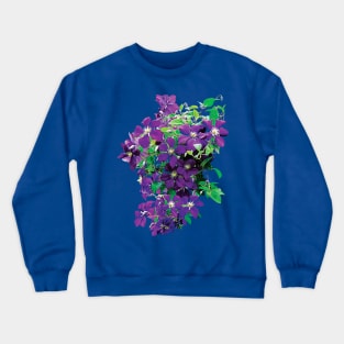 Clematis - Cascade of Clematis Crewneck Sweatshirt